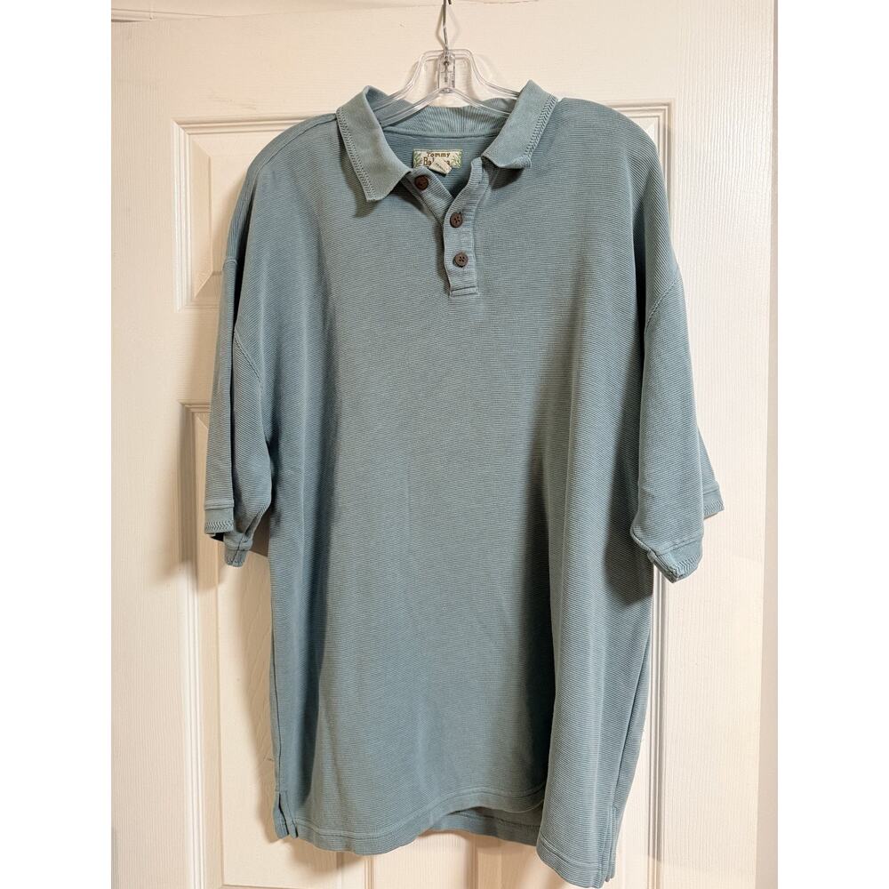 Tommy Bahama Men's XL Teal Blue Polo Shirt Short Sleeve